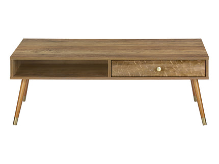 Coffee Table, Accent, Cocktail, Rectangular, Storage, Living Room, Wood Legs, Mid Century - Walnut