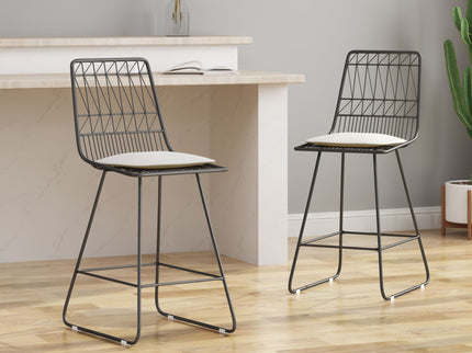 Yearning - Iron Counter Stool With Water Resistant Cushion