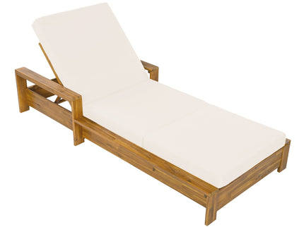 Chaise Lounge With 3 Fold Cushion Set, 3 Position Adjustable Backrest