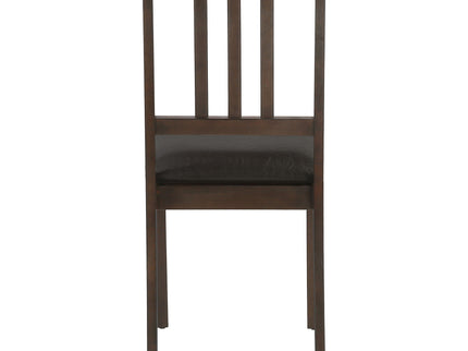 Dining Chair, Side, Upholstered For Dining Room, Transitional (Set of 2) - Brown