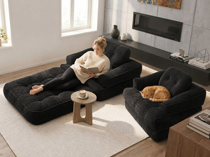 Convertible 2 In 1 Armrest Sofa For Bedroom