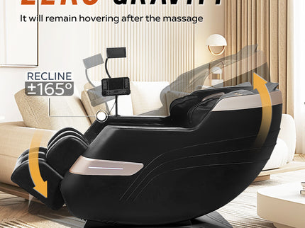 Massage Chair Recliner & Zero Gravity With Full Body Air Pressure - Black