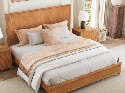 Platform Bed Frame With Tall Headboard