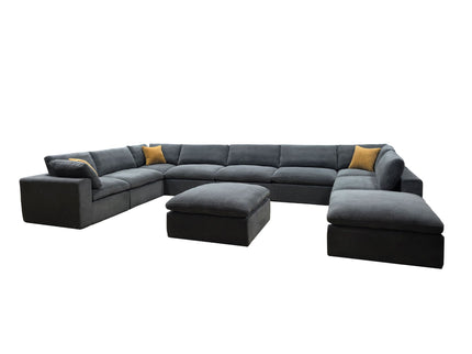 Custom Configuration Modular Sectional & Toss Pillows