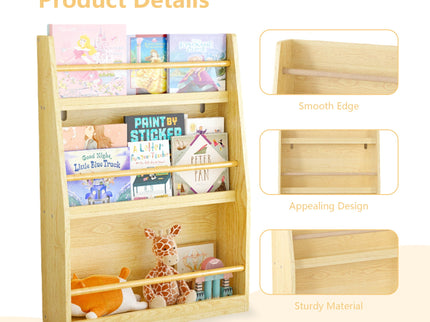 3 Tier Book Shelf, Compact Storage For Bedrooms