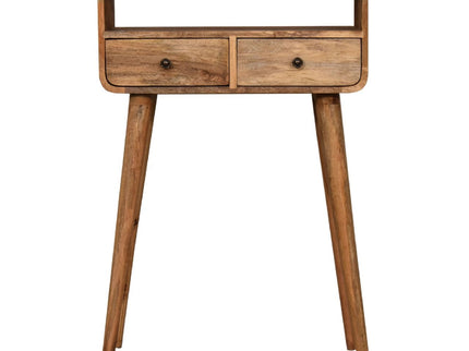 Curved Chestnut Console Table