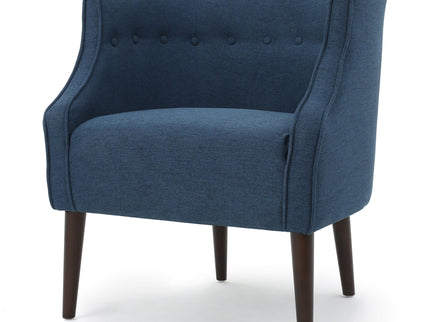 Contemporary Upholstered Club Chair With Button Tufting