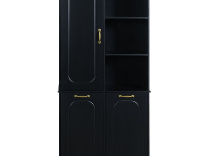 Freestanding Tall Storage Cabinet With 2 Tilt Out Hampers