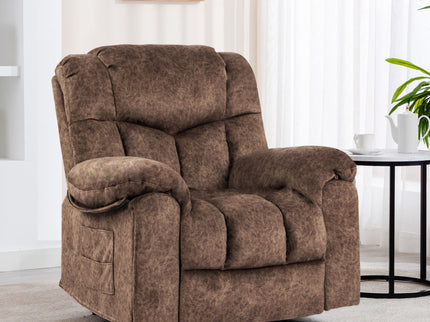 Swivel And Rocking Recliner Chair With Massage And Heating