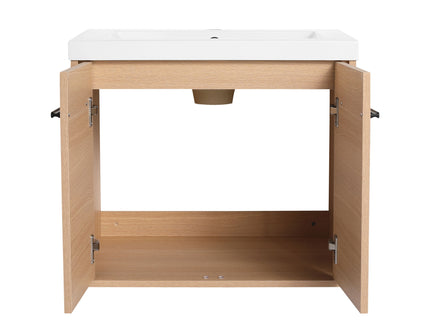 Bathroom Vanity Set With Resin Countertop Sink, 2 Doors