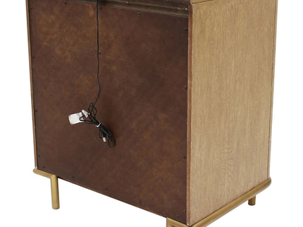3 Drawer Nightstand With USB Ports - Brown