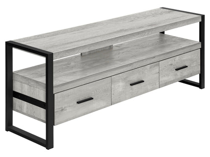 TV Stand, Console, Media Entertainment Center, Storage Drawers, Modern
