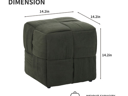 Modern Ottoman Foot Rest With Woven Design