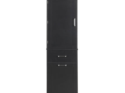 Tall Freestanding Bathroom Storage Cabinet With Adjustable Shelf And 2 Drawers
