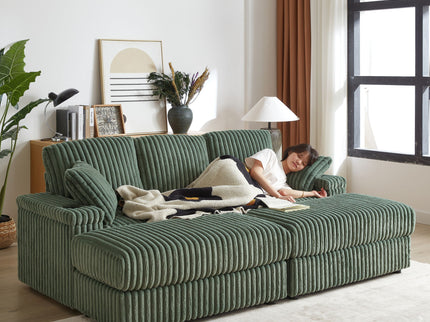 3 Seater Sofa With 2 Ottomans For Living Room