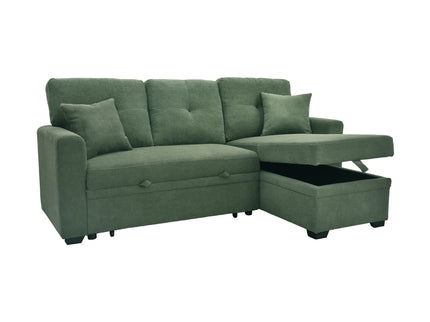 Sleeper Sectional With Pull Out Bed, Reversible Chaise