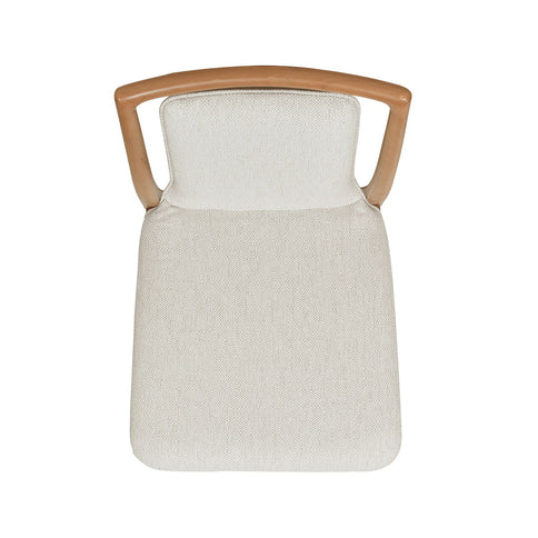 Scandi - Upholstered Dining Chair, Stain Resistant High (Set of 2) - Natural Light Brown / White Pepper