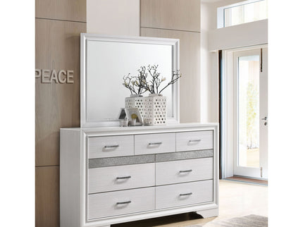 7 Drawer Dresser With Mirror - White