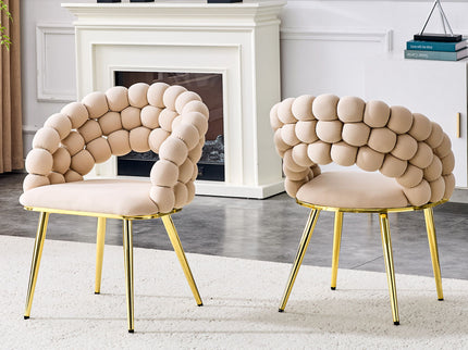 Puffy Bubble, Ball Chain Chairs For Dining Room (Set of 2)