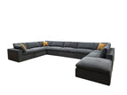 Dark Gray / 2 Pc. 6 Seater Sectional, Ottoman