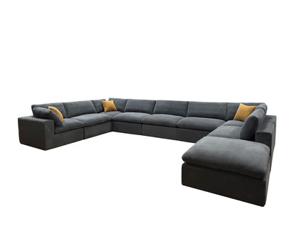 Custom Configuration Modular Sectional & Toss Pillows