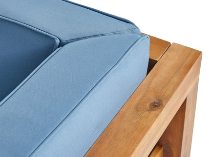 Outdoor Acacia Wood Patio Chair With Fabric Cushion