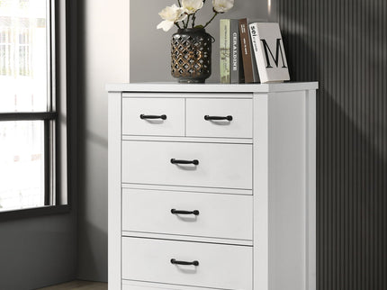 Cassini - 5 Drawer Chest - White