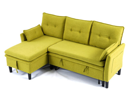L-Shaped Reversible Chaise Sectional Sofa With Storage
