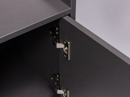 TV Stand For TVs Up To 60" With Open Storage Shelf, 2 Doors, 1 Drawer And Cable Management