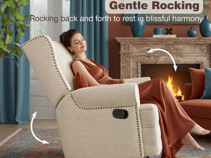 Extra Wide Swivel Recliner Glider Chair With Footrest