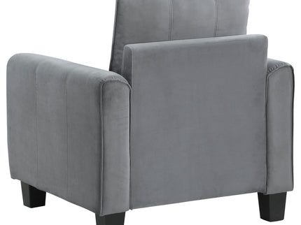 Dixon - Upholstered Rolled Arm Accent Chair - Gray