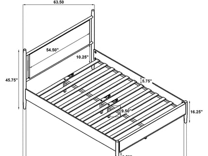 Panel Platform Bed With Upholstered Headboard And Footboard
