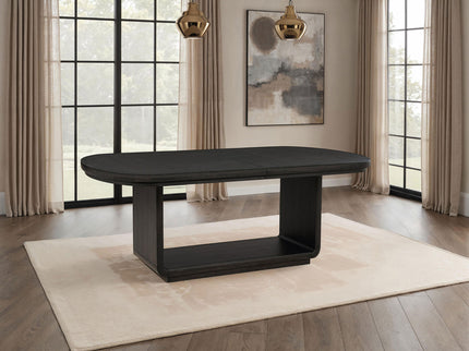 Bangor - Extension Dining Table With Pedestal Base - Black