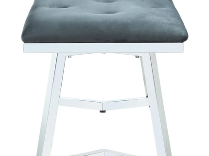 Upholstered Tufted Bench - Gray