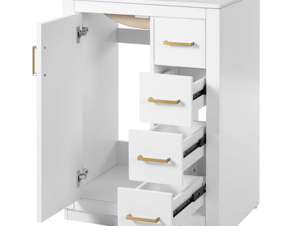 Modern Bathroom Vanity With 1 Door And 3 Drawers