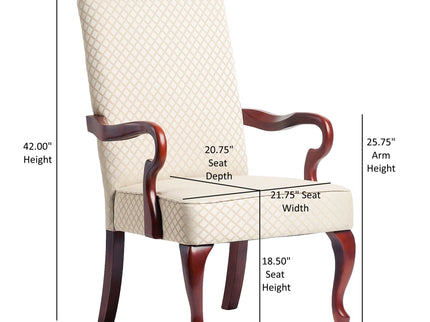 Delaney - Elegant Gooseneck Arm Chair With High Back
