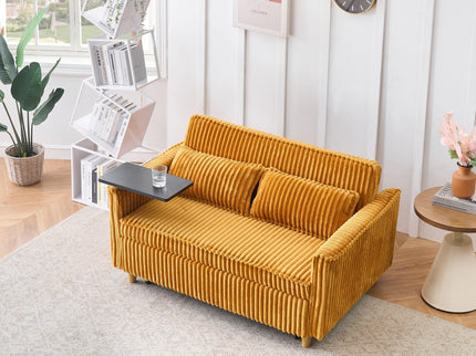 Pull Out Sofa With Movable Tabletop And USB Ports