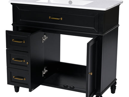 Bathroom Vanity With Sink, Freestanding Cabinet & Drawers