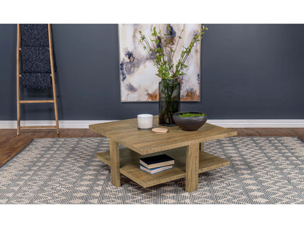 Runnion - Square Coffee Table - Light Brown
