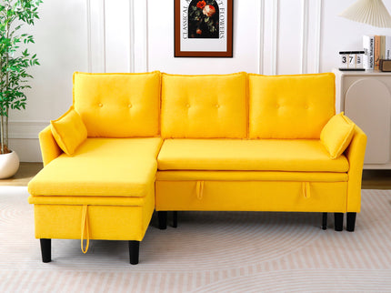 L-Shaped Reversible Chaise Sectional Sofa With Storage