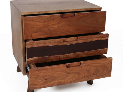 Nightstand Natural Wood - Brown