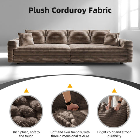 Modern Comfy Upholstered Sofa Cloud Couch & Deep Seat Couches
