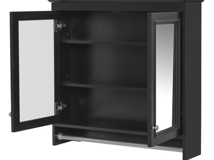 Modern Wall-Mounted Mirror Cabinet With Adjustable Shelves, Soft-Close Doors, High-Definition Mirror