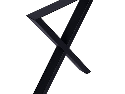 X Table Legs 28X 24", Wide Metal Table Legs, Heavy Duty Steel Desk Legs Table Leg Dining Table Legs Coffee Desk Leg (Set of 2) - Black
