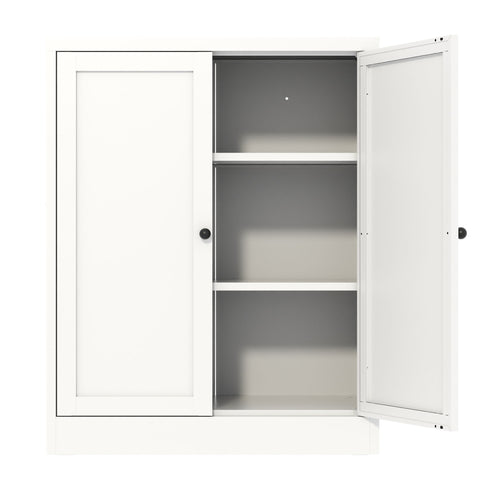 Pantry Cabinet With Adjustable Shelves Freestanding Kitchen Storage Organizer - White