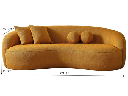 Drake - Japandi Style Curvy Boucle Sofa
