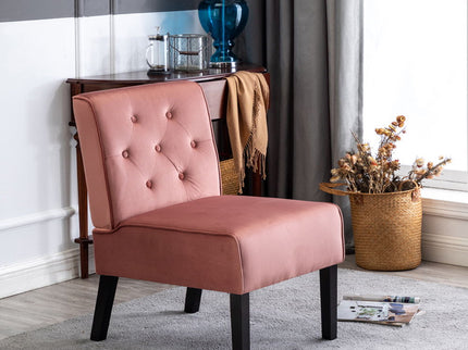 Reese - Living Room Armless Button Tufted Pattern Accent Chair (Set of 2)