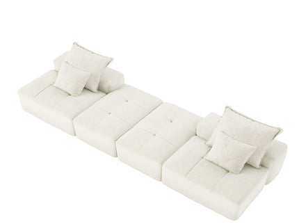 Modern Oversized Diy Combination Modular Sectional Sofa With Pillows