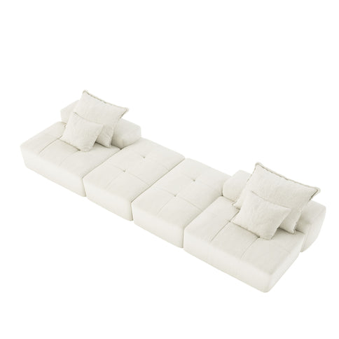 Modern Oversized Diy Combination Modular Sectional Sofa With Pillows