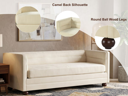 3 Seater Sofa Upholstery With Square Arms, Living Room Couch
